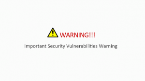 Important Security Vulnerabilities Warning