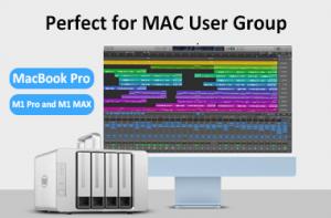 TerraMaster D5 Thunderbolt 3 For Professional Creators with Latest M1 MacBook Pro