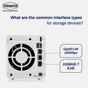 What are the common interface types for storage devices?